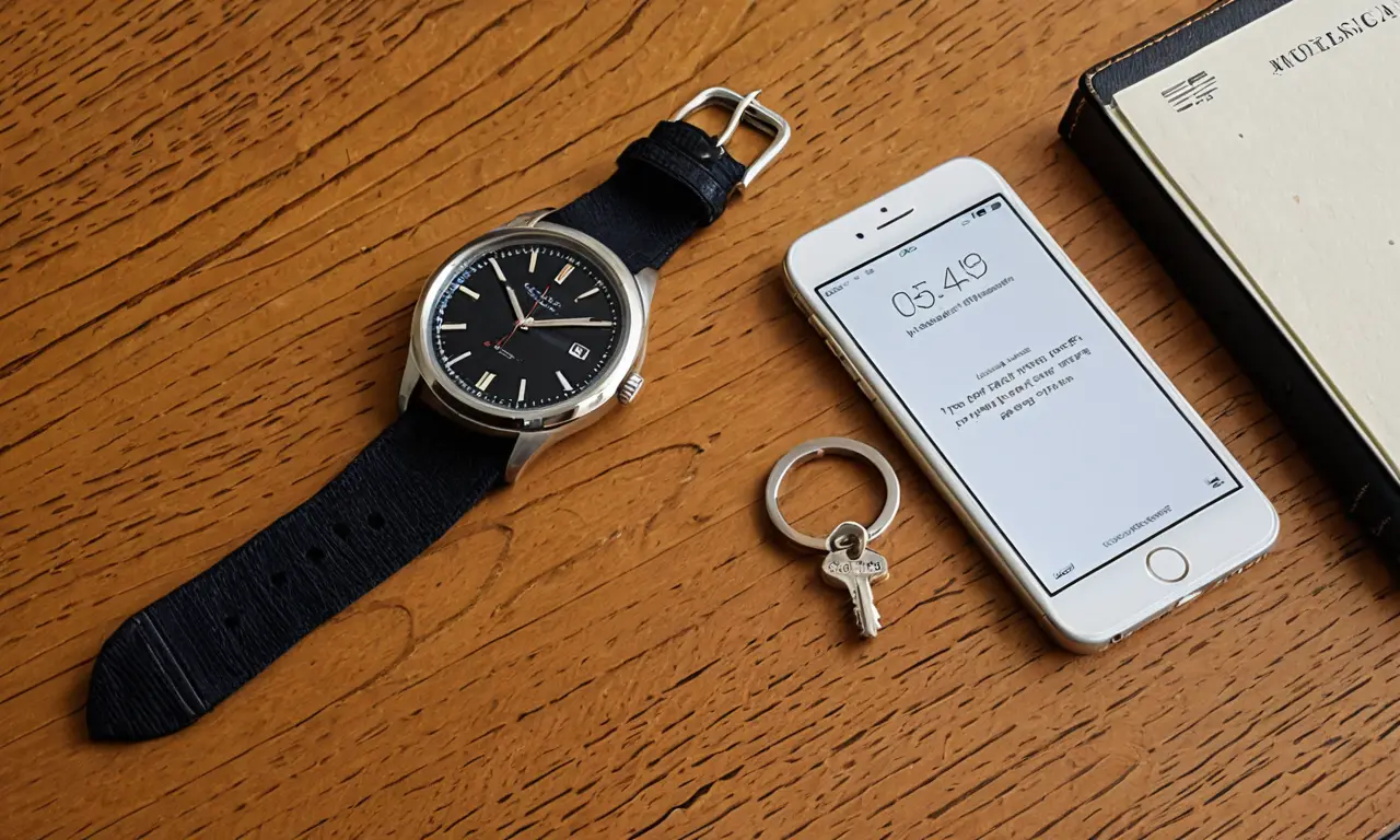 <think>
</think>
<p>Mismatched socks on the floor, a watch with a broken band, a perfume bottle with a label in another language, a phone with a cracked screen, a wallet with a different logo, a tie thats too tight, a shirt with a stain, a mirror with a cracked frame, a photo album with a missing page, a key with a different keychain, a ring with a different engraving